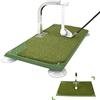 Golfupp Golf Swing Trainer - Attrezzatura da golf con 5 regolazioni di altezza - Simulatore di ferro e mazze per esercitarsi in casa e al chiuso - Tappetino portatile da golf, vero impatto