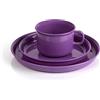 Kimmel 21-000-2009-5 - Servizio da tavola per bambini composto da tazza, piattino e piattino, in plastica, colore: Viola