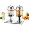 VEVOR Distributore di Bevande, 8 L x 2 per Feste, Contenitore di Succhi in Acciaio Inox e Plastica con Rubinetto per Camera del Ghiaccio, Distributore Monocilindrico di Tè, Limonata, per Ristoranti