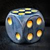 BESCON DICE Dadi DND Jumbo in acrilico massiccio da 40 mm a 6 lati con pipe, grande perla nera D6, grandi dadi per feste