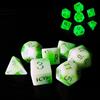 BESCON DICE Bescon Glowing Polyhedral RPG Dice Set Luminous Jade, Bescon Glow in Dark Poly Dice Set of 7, DND Role Playing Game Dice