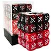 BESCON DICE 36pcs 12mm Positive and Negative Dice Counters Marble Red+Gemini Red&Black Set, Small Token Dice Loyalty Dice Compatible with MTG, CCG, Card Games