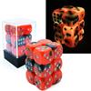 BESCON DICE Bescon Two Tone Glowing Dice D6 16mm 12pcs Set HOT ROCKS, 16mm Six Sided Die (12) Block of Glowing Dice
