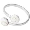 Vurmashop Anello in Argento Sterling 925 con Occhio di Shiva - Pietra Naturale Santa Lucia - Conchiglia Naturale Marina - Donna - Design Spirale Regolabile - Bianco - Gioielli Mediterranei Occhio di Shiva