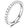 FANCIME Anello Diamante Lab Grown in Argento Sterling 925 Donna Gioielli Regalo di Anniversario Compleanno Natale per Ragazza Amica Fidanzata