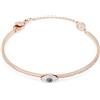Swarovski Bracciale rigido Symbolica, Occhio, Multicolore, Placcato color oro rosa