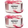 Bernat Blanket Stripes Red Alert Yarn - 2 confezioni da 300 g/10,5 oz - poliestere - 6 super voluminosi - 200 metri - per maglia/uncinetto