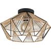 Eglo lampada da soffitto Adwickle, luce da soffitto naturale dal design