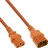 InLine® Prolunga per apparecchi a freddo, C13 a C14, arancione, 1,5 m