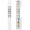 Yaheetech Armadio Alto da Bagno, Mobiletto da Bagno, con Antiribaltamento, Ripiani Regolabili, mobiletto bagno salvaspazio, per Spazi Ridotti, Soggiorno, Corridoio, 20x20x180cm, Bianco (Bianco)