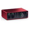 Focusrite Scheda audio Focusrite Scarlett 4i4 4Gen Interfaccia audio 3000 ohms 24-bit/192kHz Rosso/Nero [FOC000158]
