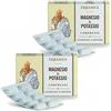 Erbamea 2x Erbamea - Integratore MAGNESIO e POTASSIO - 24 capsule - Funzione muscolare, stanchezza, equilibrio elettrolitico - Pacchetto da 2 confezione da 24 compr. + in OMAGGIO 2 Tisane Funzionali Viropa