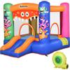 Outsunny Casa Gioco Gonfiabile Gigante per Bambini 3-8 anni Trampolino Rimbalzante Colorato con Scivolo e Canestro 250cmx180cmx175cm|Aosom