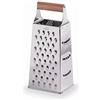Lacor Grattugia da Cucina in Legno, Grattugia per Alimenti a 4 Lati, Acciaio Inox, Manico in Legno di Faggio, 4 Lati con Diversi Tagli, Fine, Medio, Spesso e Affettato, 11x8.5x24.5 cm, 61364