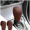 Adunsiaoto 2 Pezzi Copri Pomello del Cambio per Autos, Copertura Silicone Della Leva Cambio, Protezione Antiscivolo per Leva Del Pomello Dell'auto, per Leva del Cambio del Veicolo(Marrone)