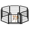 Yaheetech Recinto per Cani Cuccioli Conigli Gatti Animali Domestici da Interno e Esterno Giardino Rete Recinzione Ferro 8 pz 63 x 63 cm