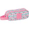 safta MOOS FLORES - Astuccio per bambini, in tessuto riciclabile, per bambini, ideale per bambini in età scolastica, comodo e versatile, qualità e resistenza, 21 x 6 x 8 cm, colore multicolore,