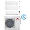 Mitsubishi Climatizzatore Condizionatore Mitsubishi MSZ-AY più Kirigamine Zen Bianco Wifi R32 Trial Split Inverter 9000 + 9000 + 12000 BTU con U.E. MXZ-3F54VF4 Classe A+++/A++