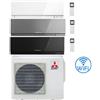 Mitsubishi Climatizzatore Condizionatore Mitsubishi Kirigamine Zen Wifi Bianco - Nero - Silver Trial Split Inverter 7000 + 9000 + 12000 BTU con U.E. MXZ-3F54VF classe A+++ /A++ NOVITÁ