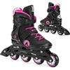 ATTABO Cyclone Fitness pattini in linea da donna, taglia 36 EU, guscio semi-rigido in TPR, cuscinetti ABEC-7 e ruote PU-82A, diametro 76/80 mm, chiusura tripla, freno TPR, comfort, stabilità, nero