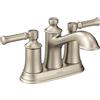 Moen 6802BN Dartmoor Rubinetto Del Bagno A Due Manopole Con Curva Bassa Nichel Spazzolato