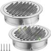 PORFOYO 2 griglie di ventilazione da 100 mm, griglia di ventilazione, griglia di sfiato con rete per insetti, griglia di scarico rotonda in acciaio inox 304, griglia di ventilazione in acciaio inox, per