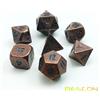 BESCON DICE Bescon, set di 7 dadi poliedrici da gioco, per giochi di ruolo, D&D, rame antico, in metallo resistente