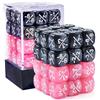 BESCON DICE 36 pezzi di dadi contatori positivi e negativi da 12 mm, set rosa e nero, piccoli gettoni di fedeltà compatibili con MTG, CCG, giochi di carte