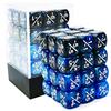 BESCON DICE 36pcs 12mm Positive and Negative Dice Counters Marble Blue+Gemini Blue&Black Set, Small Token Dice Loyalty Dice Compatible with MTG, CCG, Card Games