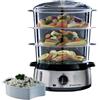 Russell Hobbs 19270-56 pentola a vapore 3 cestello/i Libera installazione 800 W Nero, Acciaio inox