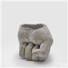EDG Enzo De Gasperi Vaso Cemento Pugno H 17 Cm L 18 Cm L 18 Cm Grey Waterproof