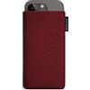 Adore June Classic Rosso-Bordeaux Custodia Compatibile con iPhone 15 14 / iPhone 15 14 PRO, Tessuto Resistente con Display di Pulizia Effetto