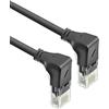 ACT Cavo di rete CAT6A ad angolo di 90°, U/UTP LSZH, sottile 3,6 mm, cavo Ethernet flessibile con connettore RJ45, per l'uso in data center, 1,5 m, verso il basso DD5951