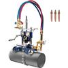 VEVOR Tagliatubi Manuale CG2-11Y, Smussatrice per Tubi 5,08 - 50,8 mm di Spessore con Catena da 2210 mm, Macchina Portatile per il Taglio a Gas con Angolo Regolato da 0° a 45° con 3 Punte