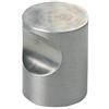 DESIGN-MAT Pomello per mobili in acciaio inox Ø 20 mm con tacca a testa piatta