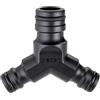 Claber Deviatore a 3 vie per Tubi da Giardino Claber Max-flow con Innesto Rapido Stand