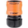 Claber Raccordo Rapido da Giardino Mezzo Pollice con Sistema Aquastop Claber