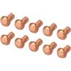 PATIKIL 2mm x 3mm Rame Solido Rivetti Fissaggio, 100pz 4mm Lunghezza Rotonda Testa per Industria Casa Riparazione