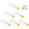 SUPAWAY 6 Pezzi Chiusura Finestra Scorrevole Regolabile Serratura Finestra Scorrevole Serratura di Sicurezza per Bambini con Chiave Finestra Scorrevole Stop, Bianco