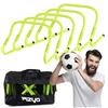 Fizyo Set 5 Mini Ostacoli Regolabili - Ostacoli per velocità, coordinazione, agilità e Salto - Esercizi Calcio, Atletica Leggera, Fitness, Interni ed Esterni - Verde