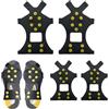 Wafuesh 2Coppie Spike Antiscivolo per Scarpe Invernali,ramponi, artigli per scarpe a 10 denti, punte per scarpe per escursioni, Ghiaccio e Neve - Artigli Universali per Trekking e Attività Outdoor-Taglia35-47