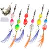 CHENYU Set di 6 Esche Artificiali Spinning con Rolling Swivels Spoon Trout Area Colore Spoon Trota Resistenti All'usura Pesca Trota Lago per Spigole Trote Pesce Persico Salmoni Lucci e Granchi