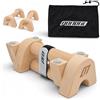 Gorletic Mini parallette in legno di faggio 26 cm | Barre parallele portatili per calistenia, handstand, push-up e L-sit | Base antiscivolo, con borsa