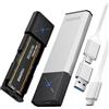 iDsonix Case SSD M.2 [NVMe&SATA], NVMe to USB 3.2 Gen2 10Gbps [Tool Free][Alluminio], Adattatore SSD M.2 NVMe con UASP&Trim, NVMe Enclosure supporta M-Key/B+M Key 2230/2240/2260/2280 SSD