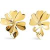 SINGULARU - Orecchini Flower Spring. Ottone con Placcatura Oro 18Kt. Gioielli da Donna
