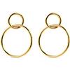 SINGULARU - Orecchini Sister. Ottone con Finitura in Oro 18Kt. Chiusura a Pressione. Gioielli per Donna