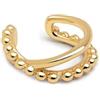 SINGULARU - Orecchino Singolo Ear Cuff Nina. Argento Sterling con Finitura in Oro 18Kt. Gioielli per Donna