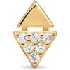 SINGULARU - Orecchino Singolo Egypt. Argento Sterling con Placcatura in Oro 18 Kt e Zirconia. Gioielli da Donna