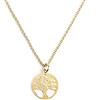 SINGULARU - Collana Albero della Vita. Ciondolo in Argento Sterling 925 con Finitura Placcata Oro 18Kt. Catena di Misura Unica. Gioielli da Donna