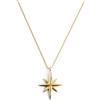 SINGULARU - Collana Guidance. Ciondolo in Argento 925. Catena Taglia Unica. Collana Combinabile con Motivo Stella. Bagno in Oro 18 Kt. Gioielli per Donna